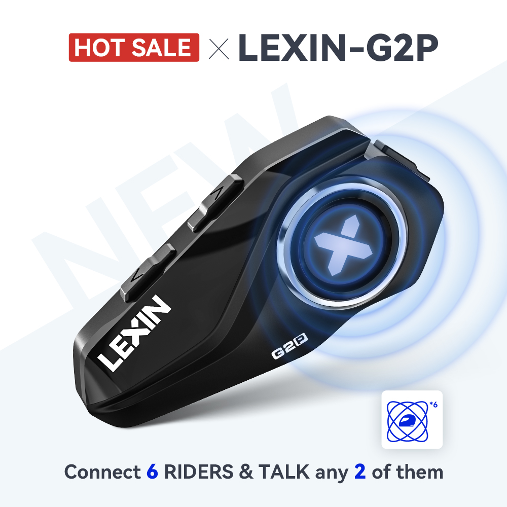 Full Face Motorcycle Helmet With Bluetooth - Zestaw słuchawkowy Bluetooth Lexin G2P do