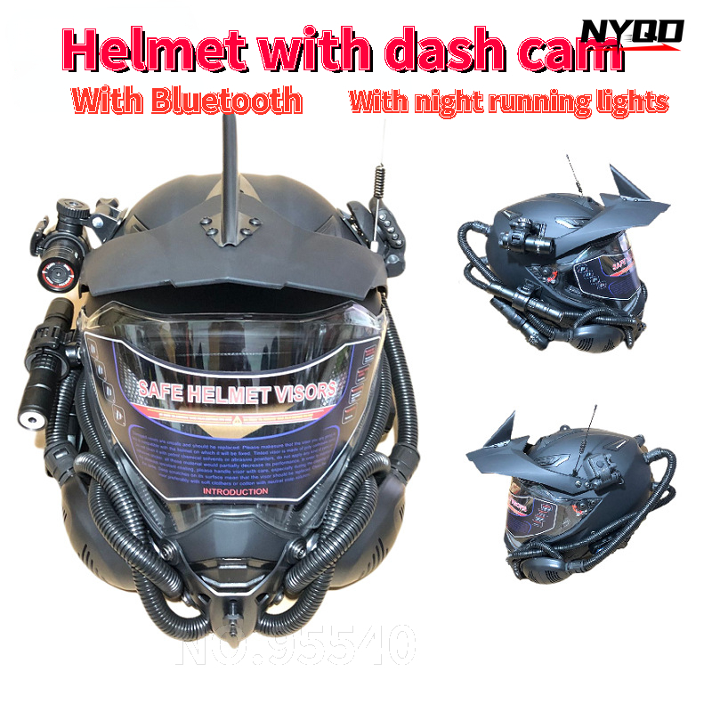 Kask rajdowy kask motocyklowy  – Full Face Motorcycle Helmet With Bluetooth recenzja i cena