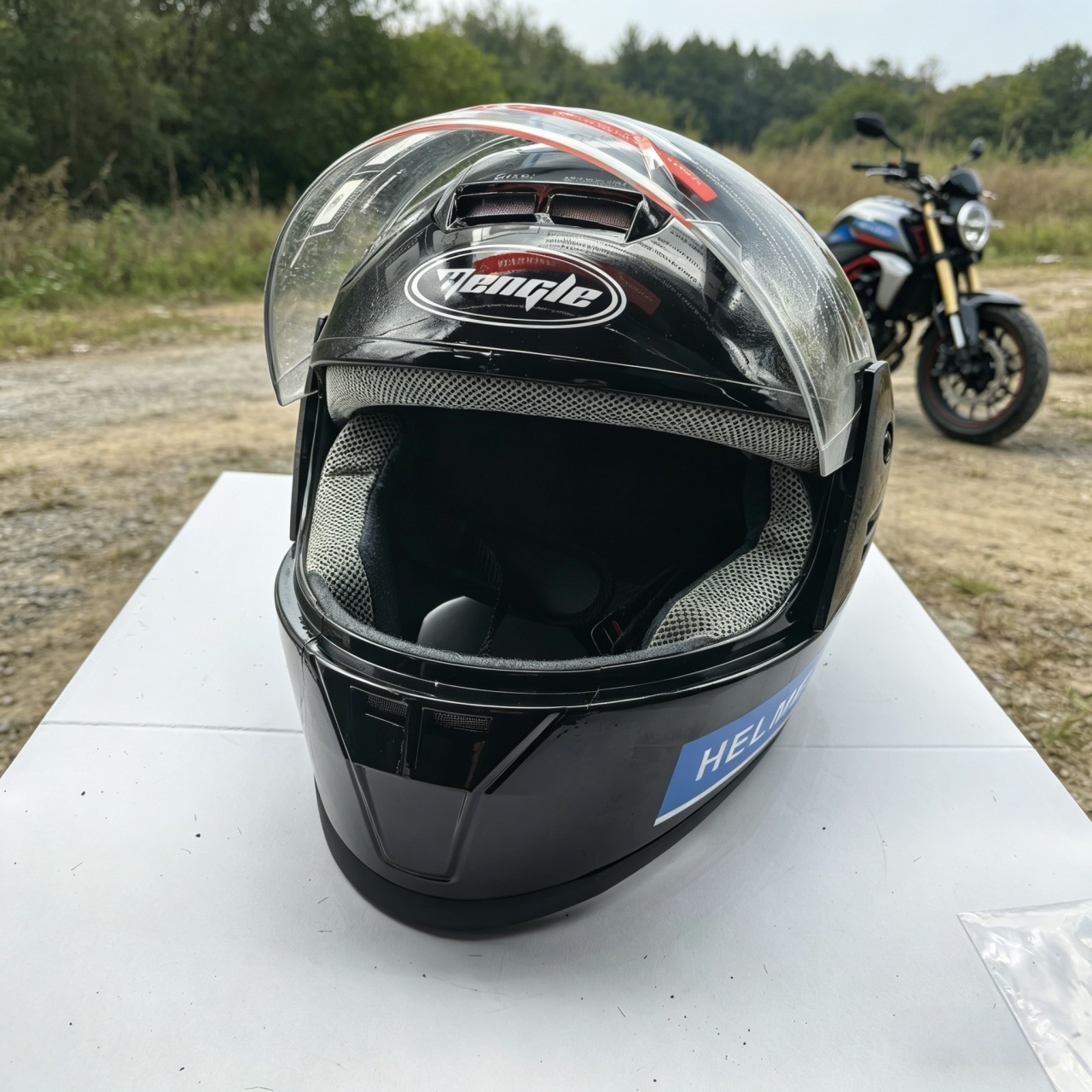 Kask motocyklowy integralny z  – Dual Visor Motorcycle Racing Helmet recenzja i cena