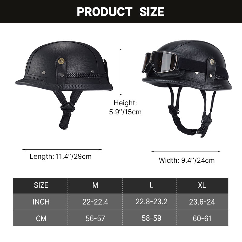 Niemiecki kask Half Vintage Kl – Vintage Open Face Retro Helmet recenzja i cena