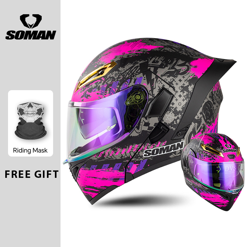 Kask motocyklowy unisex z podw – Dual Visor Motorcycle Racing Helmet recenzja i cena