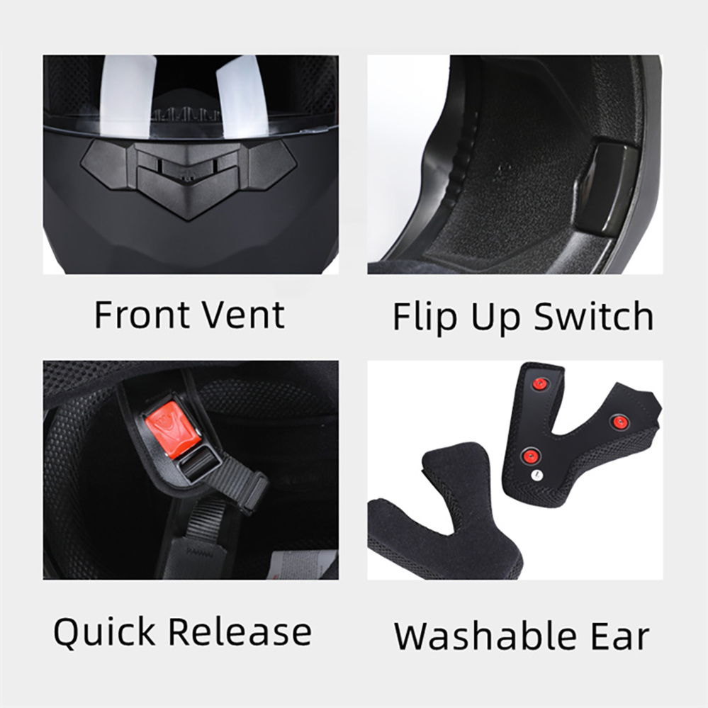 Modułowy kask motocyklowy z po – Motorcycle Helmet Inner Sun Visor Lens recenzja i cena