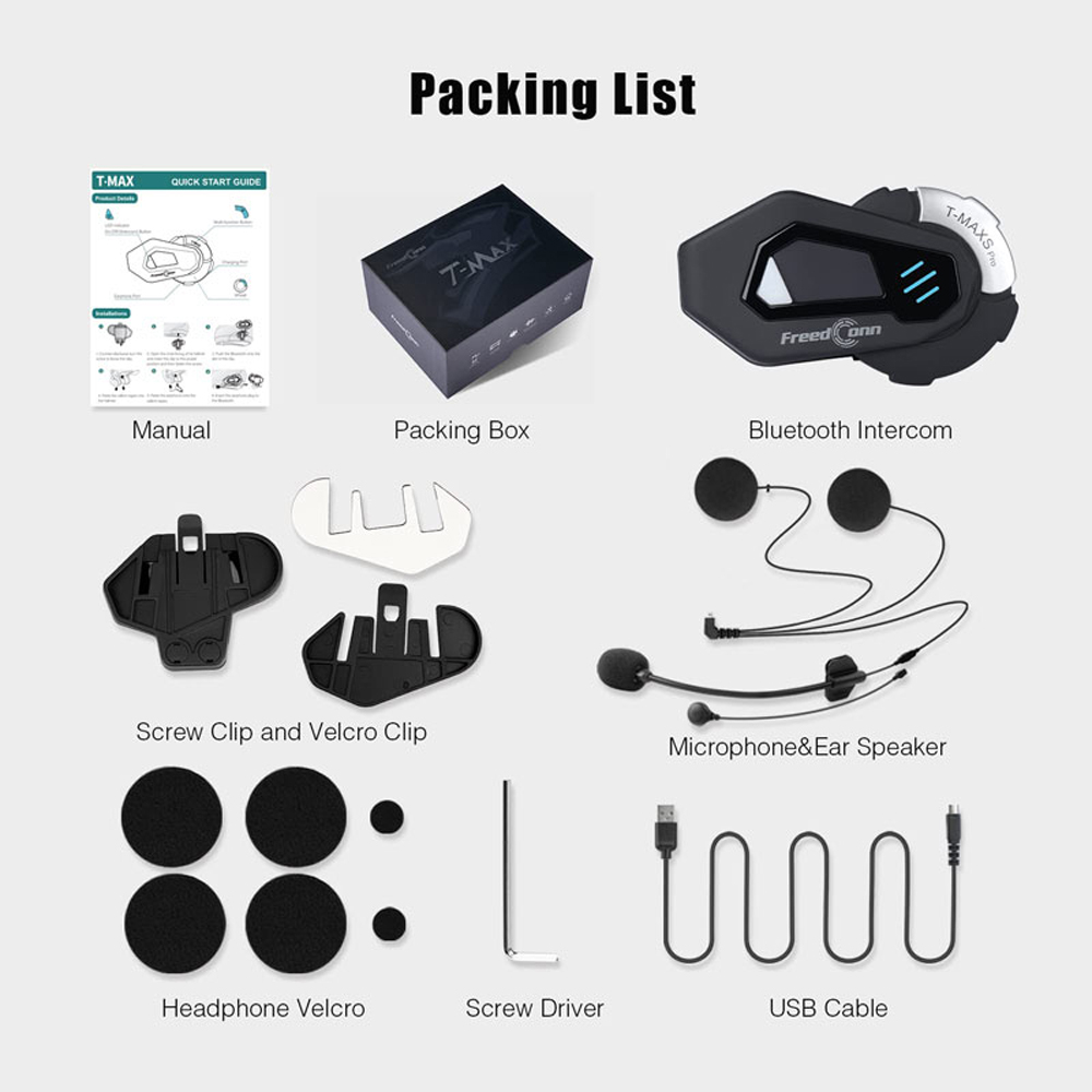 FreedConn T MAX S PRO Motocykl – Universal Motorcycle Helmet Intercom Headset recenzja i cena