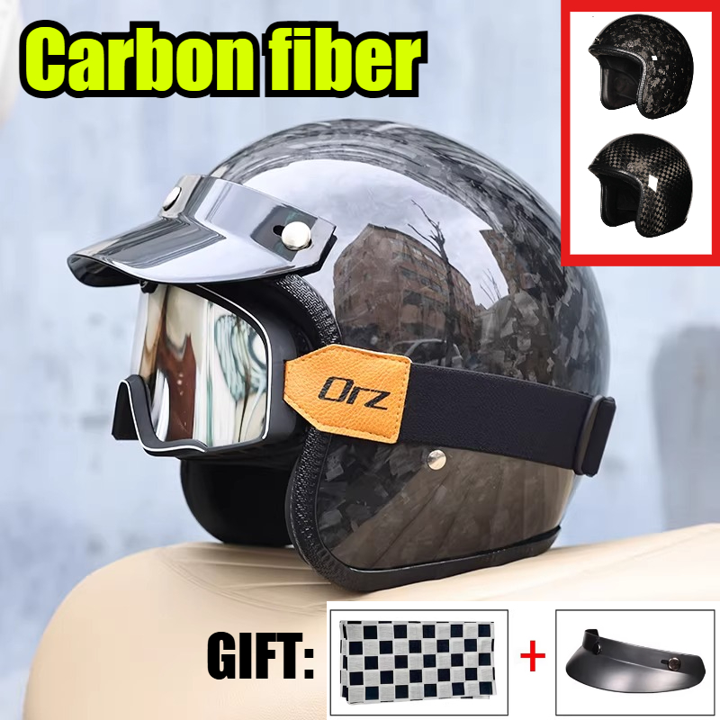 Kask motocyklowy z włókna węgl – Carbon Fiber Lightweight Motorcycle Helmet recenzja i cena