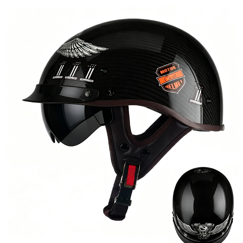 Kask motocyklowy z włókna węgl – Carbon Fiber Lightweight Motorcycle Helmet recenzja i cena