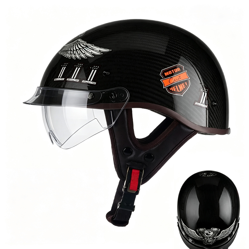 Kask motocyklowy z włókna węgl – Carbon Fiber Lightweight Motorcycle Helmet recenzja i cena